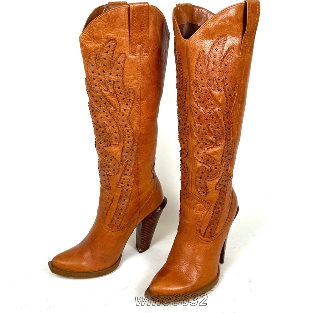 Jessica Simpson Abilene Alan Cowboy Cowgirl Boots - Women's 6.5B VG Condition - Picture 2 of 11
